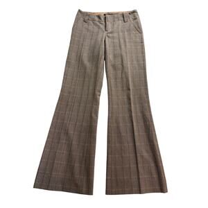 Arden B Vintage Low Rise Brown w Gold Houndstooth Pants